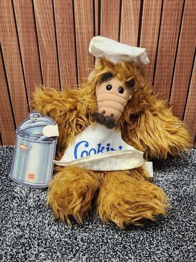 Alf Vintage Plush Chef Hand Puppet Burger King 1988 11" Cookin' With Alf #A76